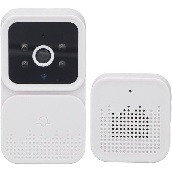 Wireless Doorbell Camera, 1080P HD Video Infrared Night Vision 2 Way Audio, App - Picture 1 of 7